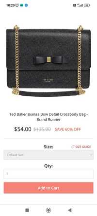 Geanta dama Ted Baker Joanaa Bow Detail Crossbody Bag