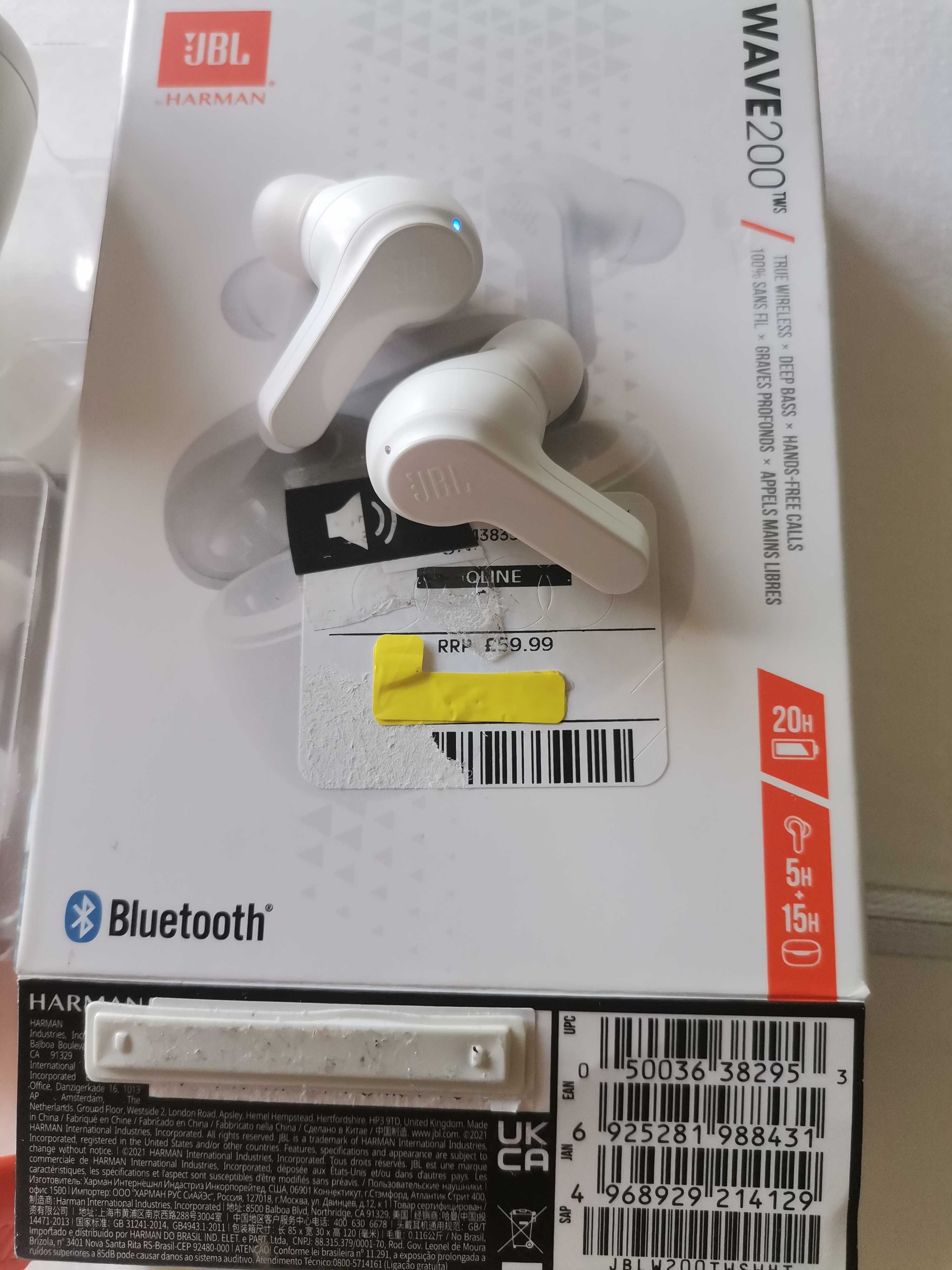 Bluetooth слушалки JBL, HARMAN-WAVE200TWS