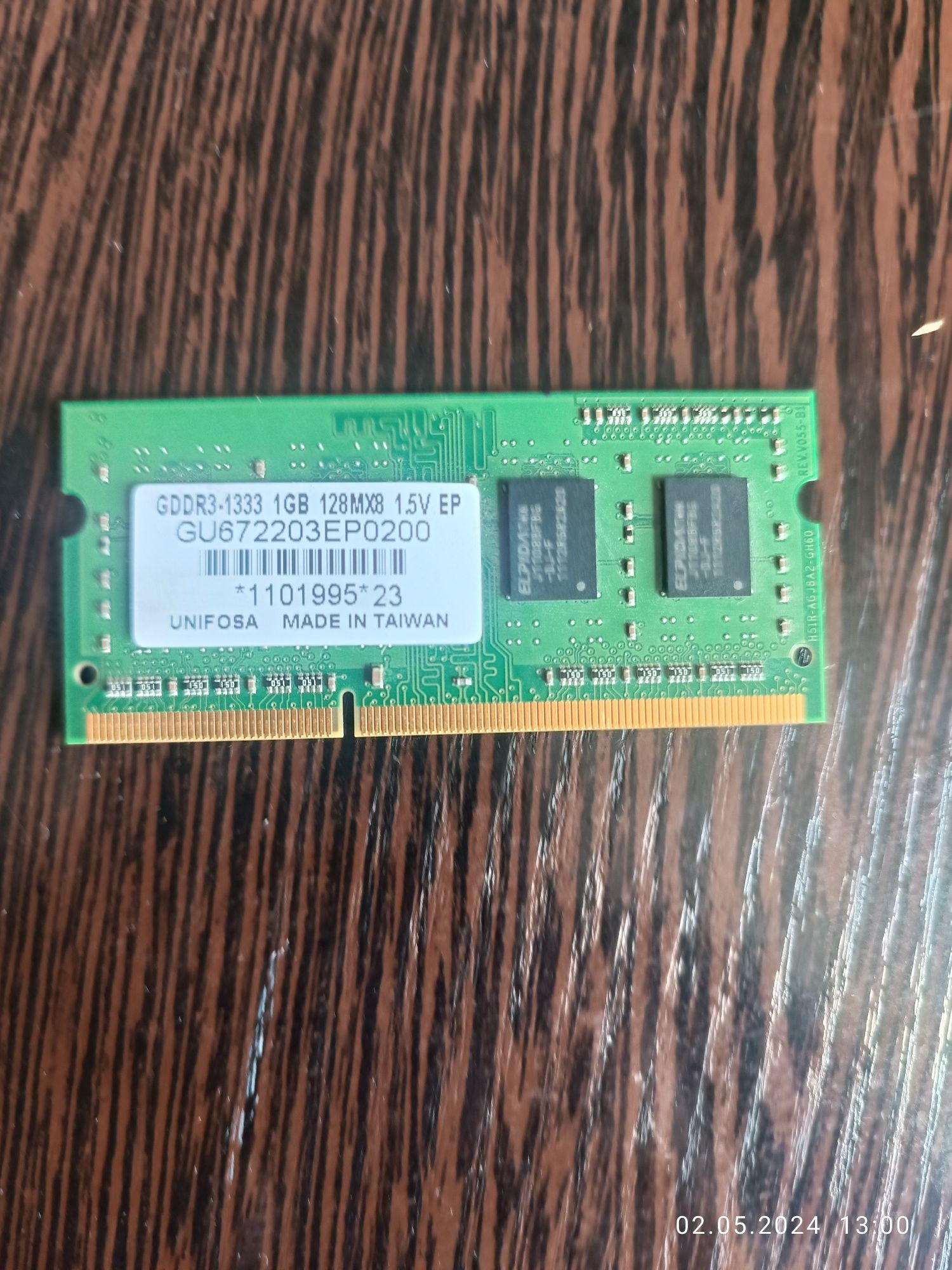 Soddr3 ddr3 для ноутбука  1gb
