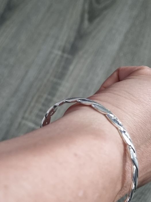 Bratara fixa  argint 925 model impletit