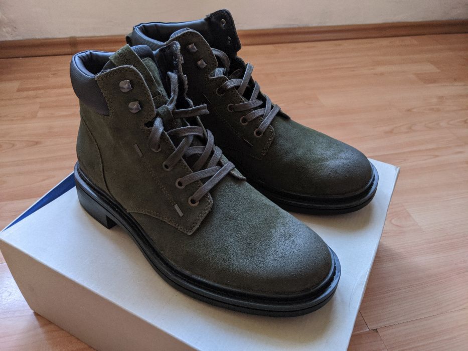 Ghete Calvin Klein Kole Verde Military 44 Piele Intoarsa Oleita