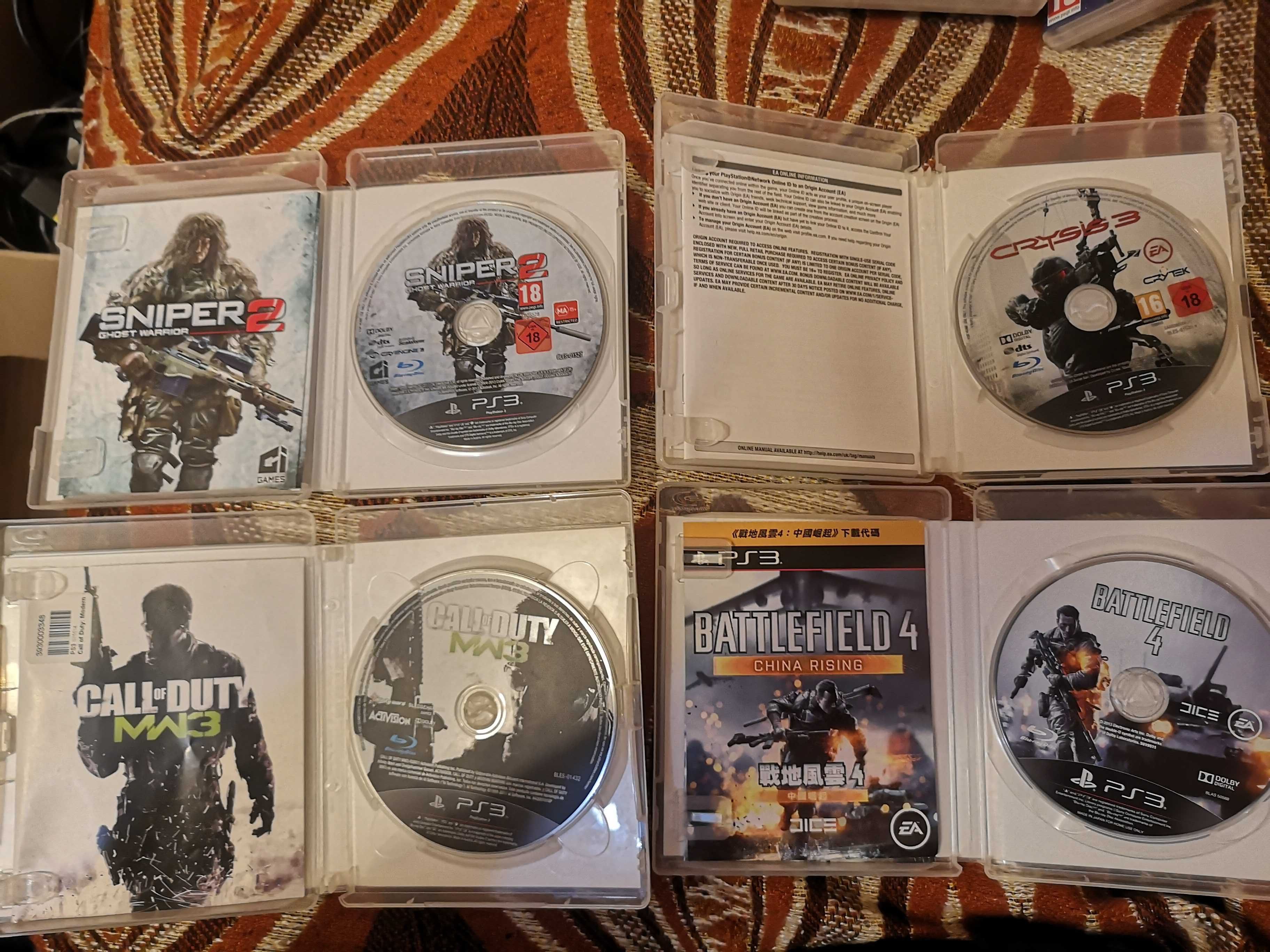 Battlefield 4 , Call of Duty MW3 , Sniper 2 , Crysis 3 pt PS 3