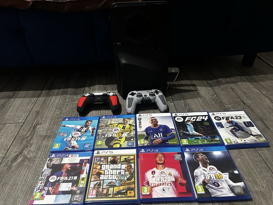 Vând PS5+FIFA 17-24, GTA 5