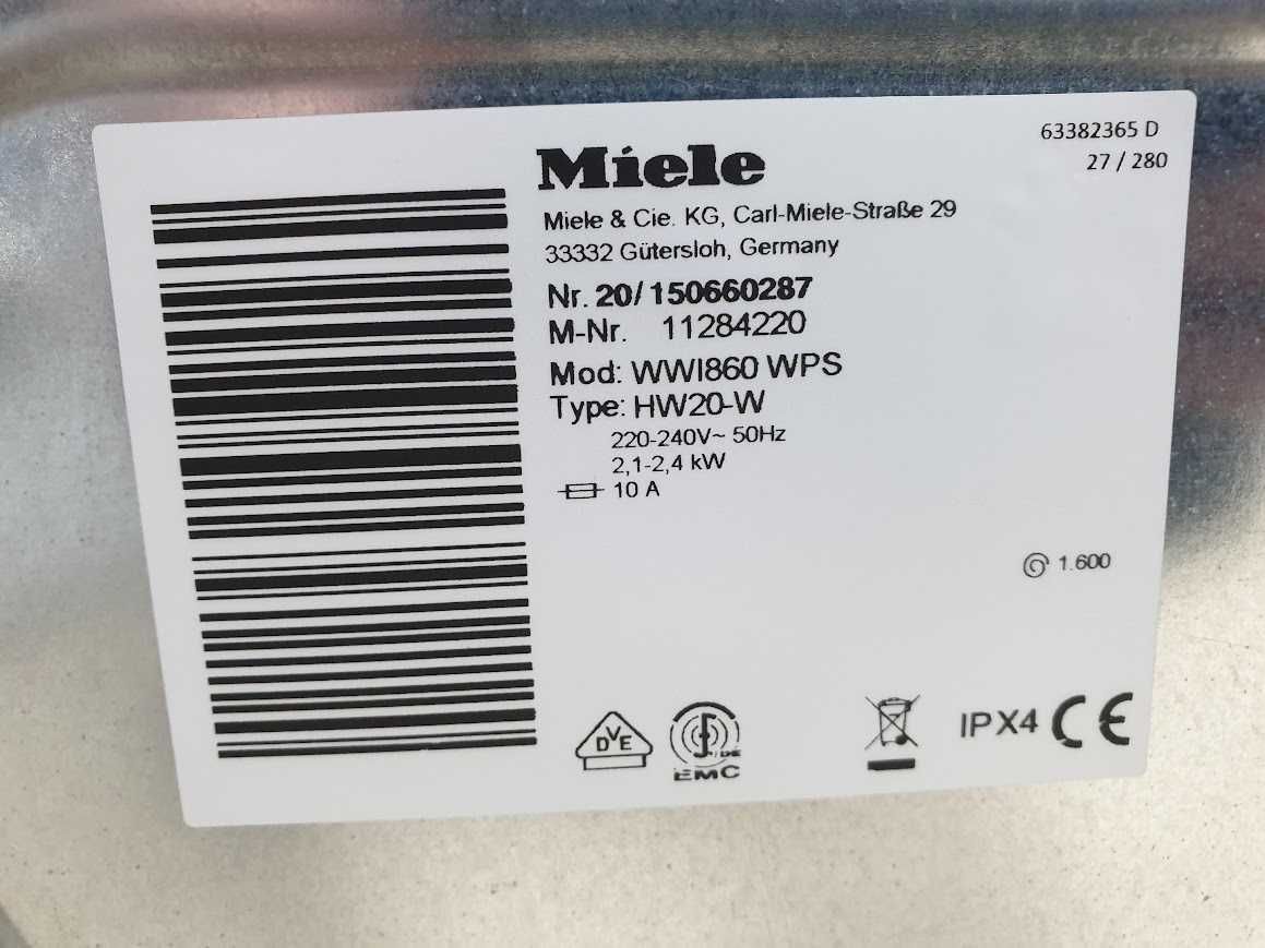 Miele 1600rpm 9кг Wi-Fi TwinDos Пералня Миеле 12м Гаранция