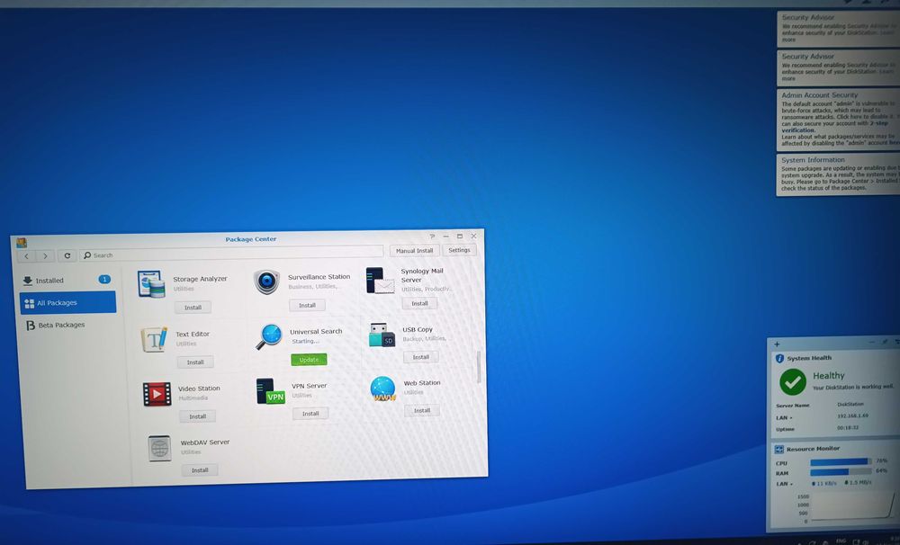 Vand NAS Synology DS-112J