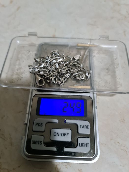 Lant argint italy 925,model figaro 3 zale cu una,nou impecabil