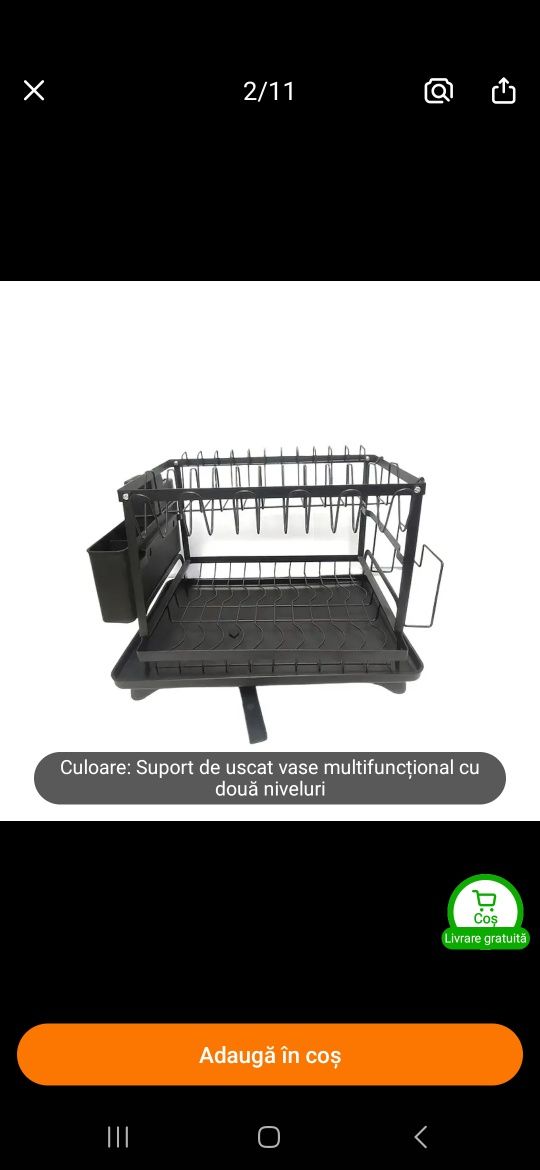 Suport vase metalic negru