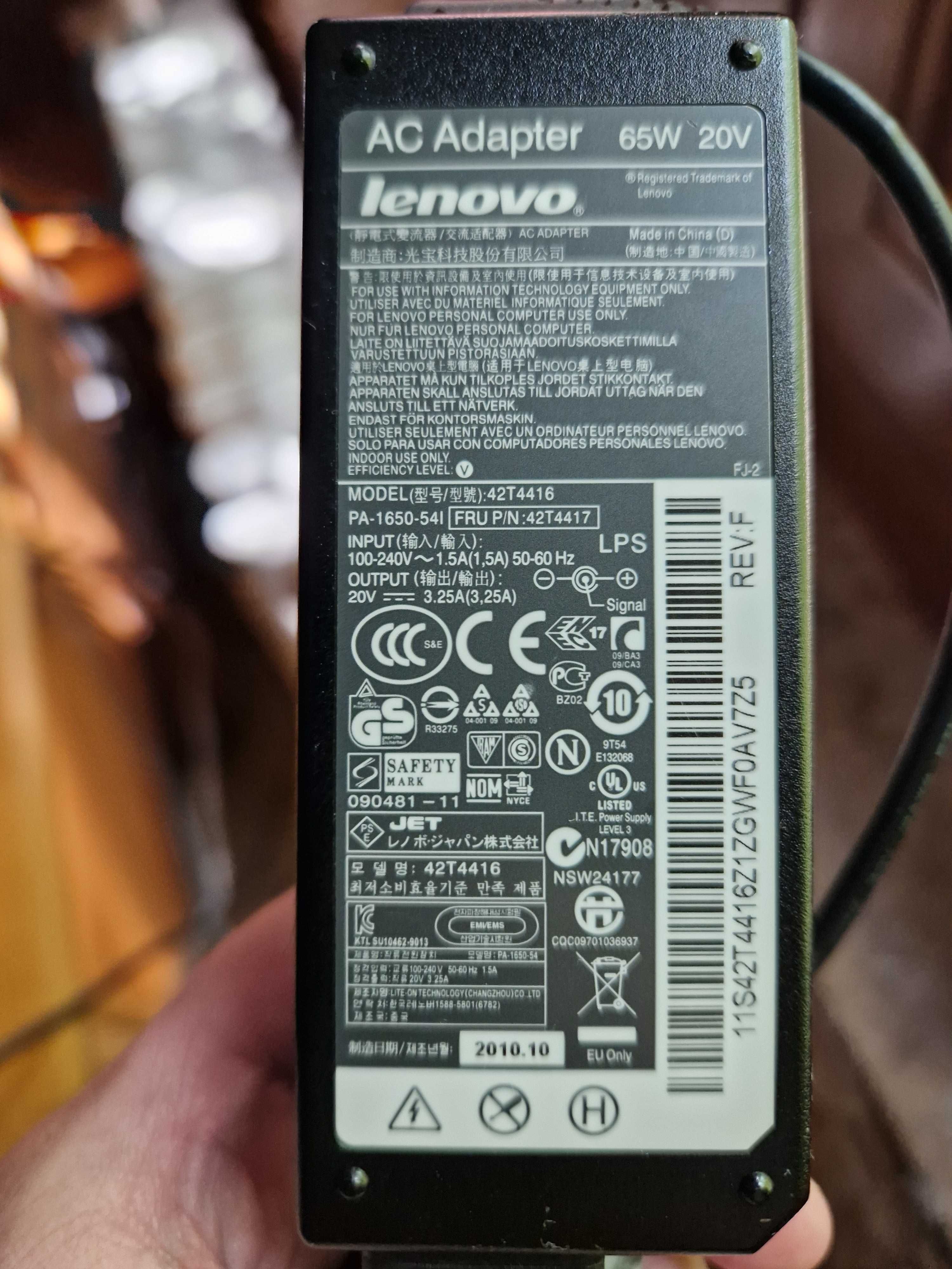 vand alimentator Lenovo ThinkPad 65W mufa rotunda