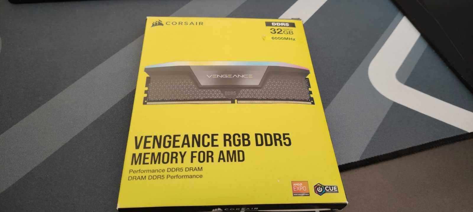 Рам памет Corsair VENGEANCE RGB 32GB (2x16GB) DDR5 6000MHz