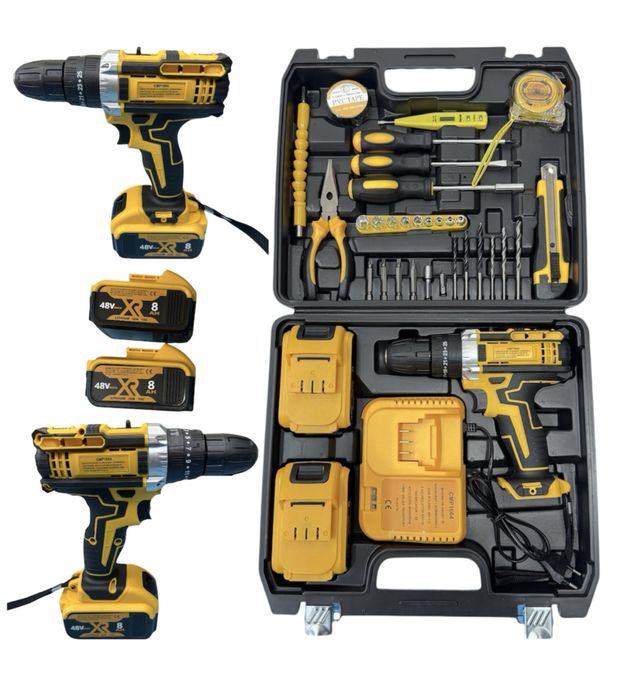Set complet Bormasina Autofiletant cu acumulator 8Ah