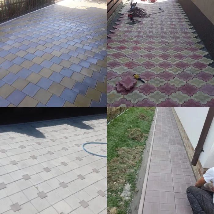 Pavaj, pavele modele antiderapante pentru gradina. Montaj