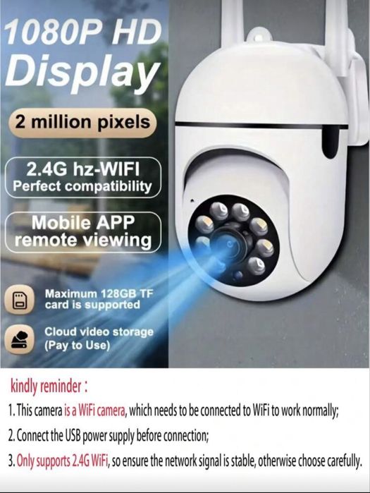 3 camere inteligente 1080HD, wifi, 3g, 360rotation, control aplicatie.