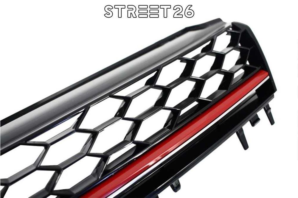 Grila Centrala fara emblema VW Golf 7 VII (2012-2017) GTI Design Rosu