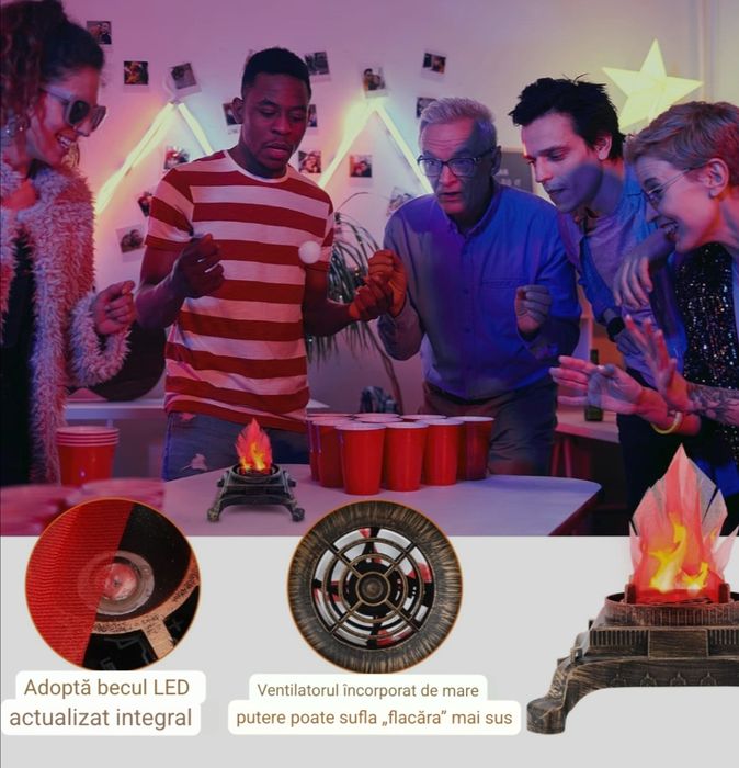Lampă 3D Flacără de Foc