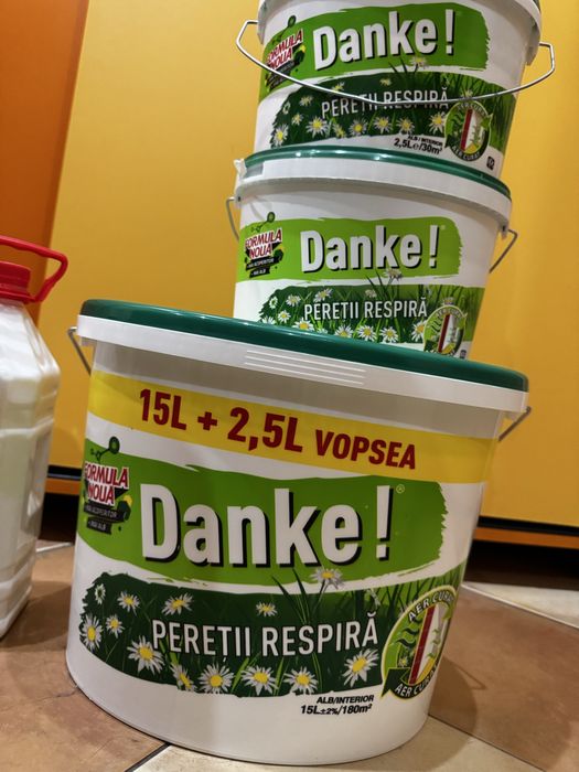 Vopsea Lavabila de interor Danke 20 litri + 7 litri amorsa - sect 5