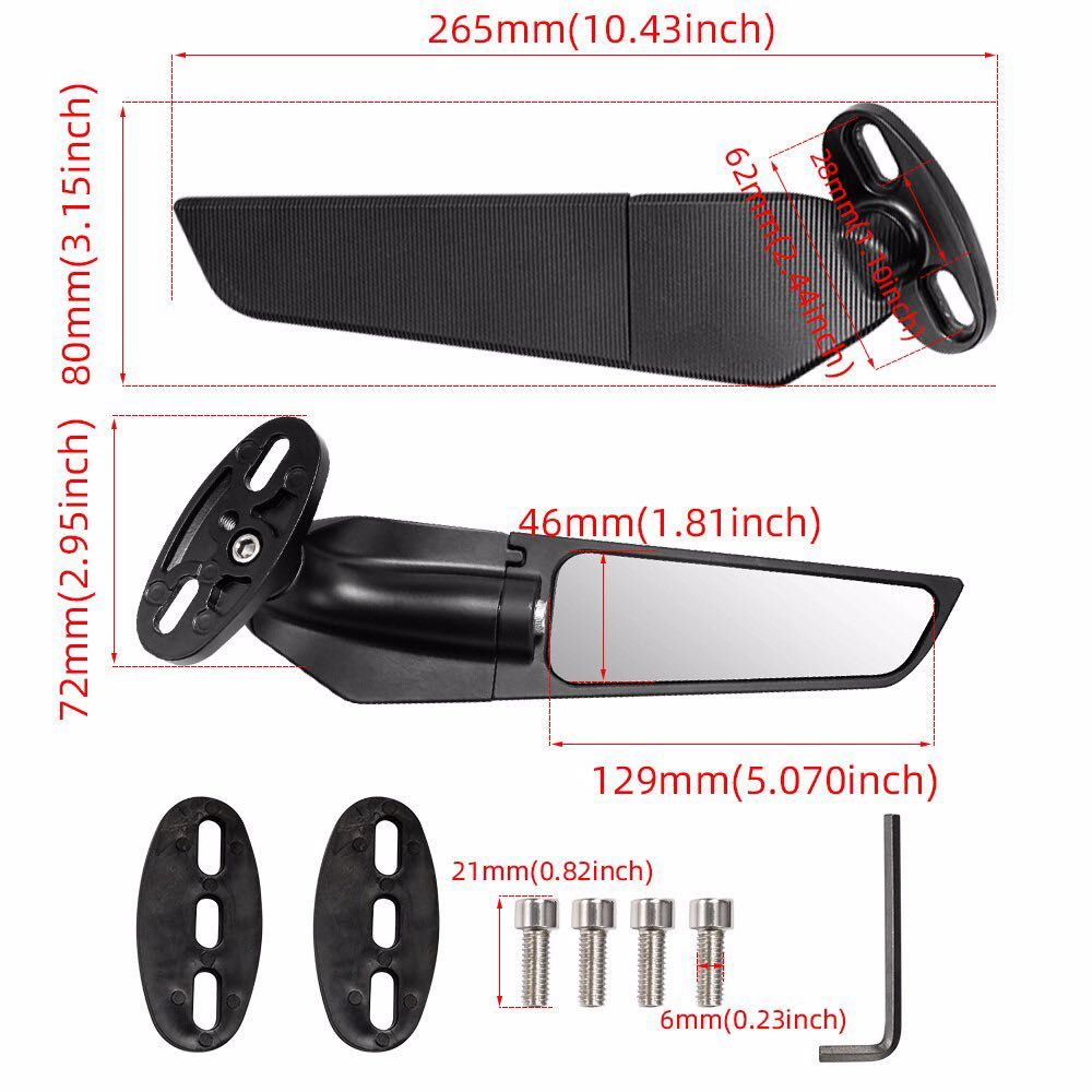 Oglinzi Moto Universale Racing Sport Reglabile Aluminiu A724