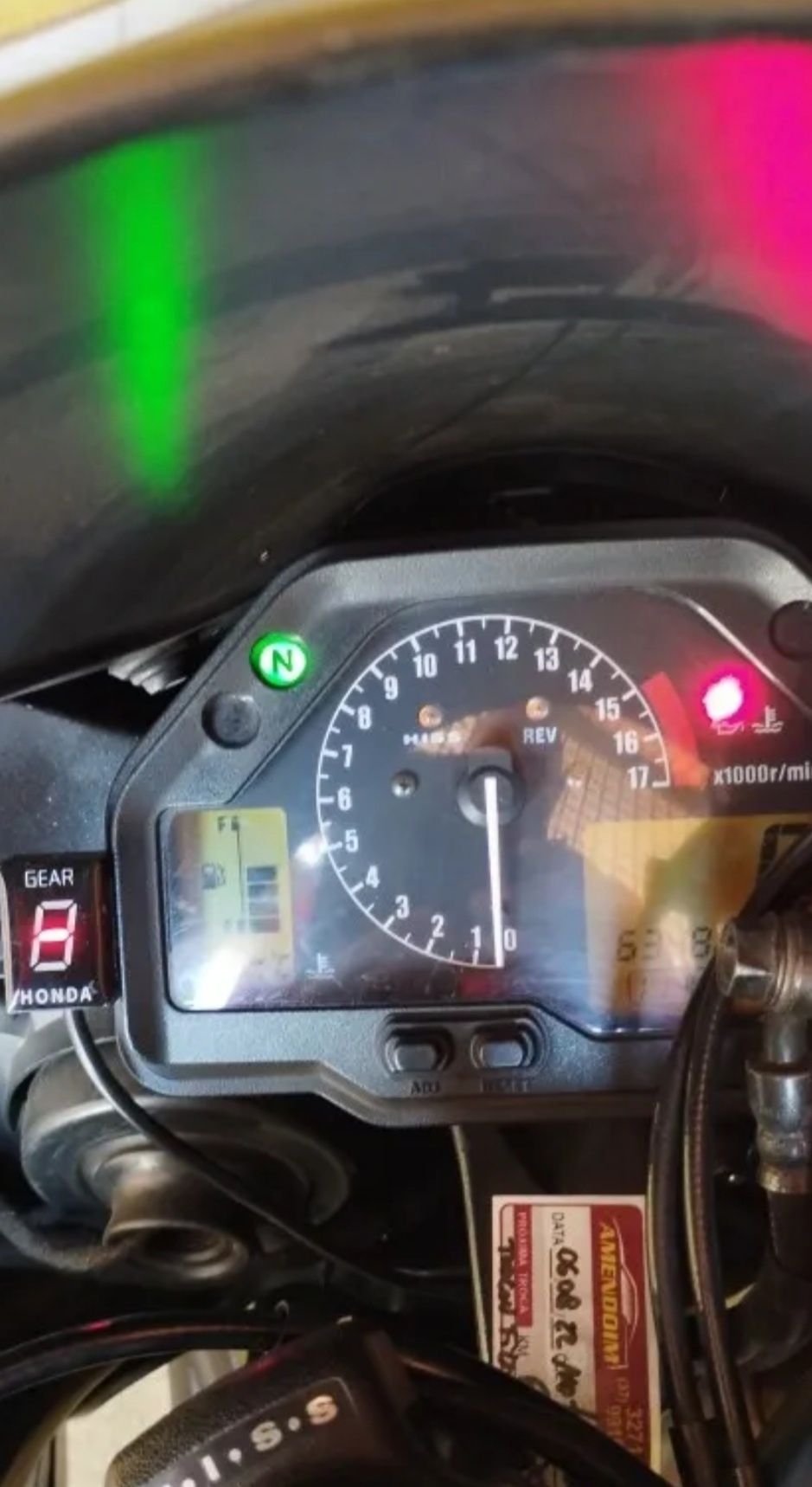 Indicator treapta viteze moto/ gear indicator Honda CBR/CBF/VFR+altele