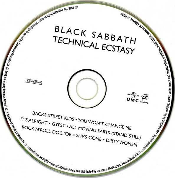 CD Black Sabbath - Technical Ecstasy 1976