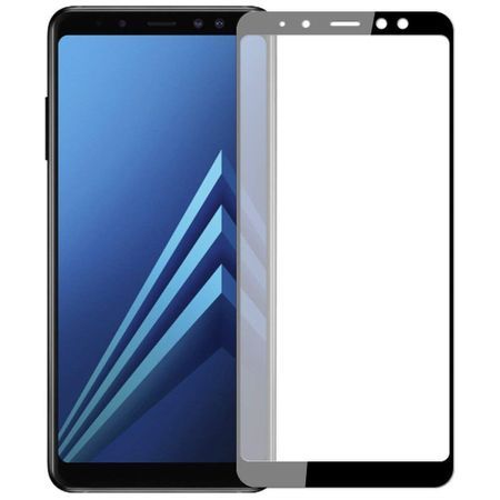 Folie sticla 5D Full Glue pentru Samsung Galaxy A8 Plus (2018), Negru