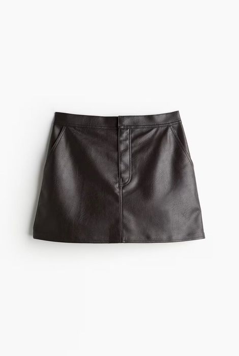 Къса пола от промазана материя H&M