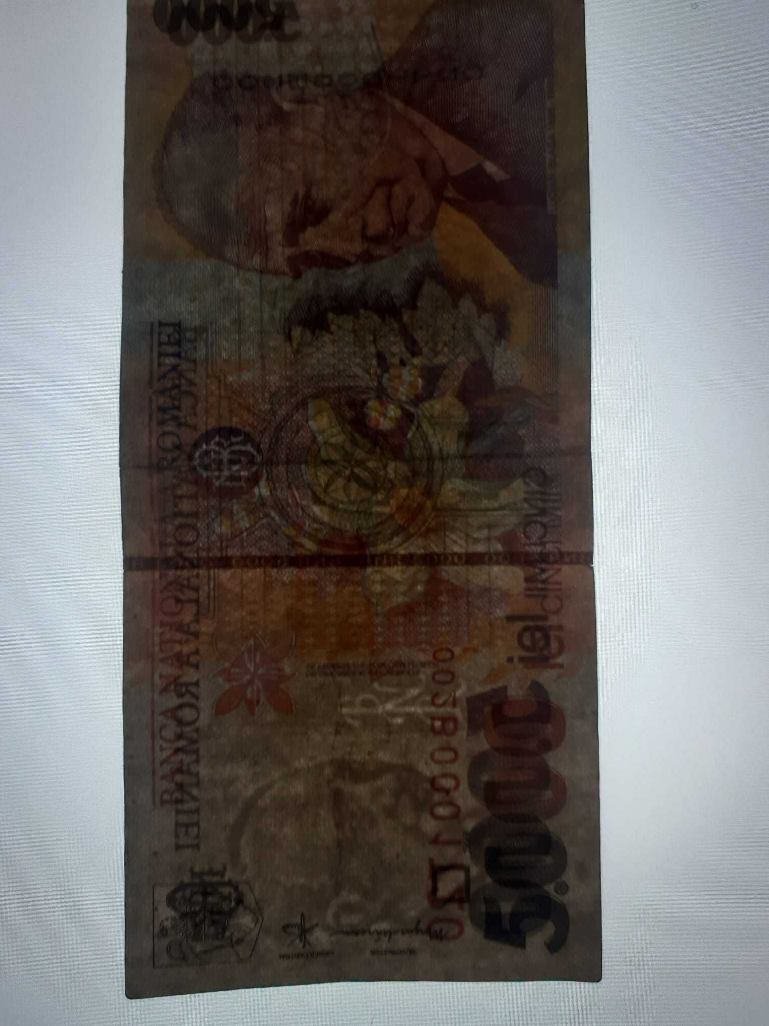 Bancnota de 5000 de lei anul 1998 seria 002B