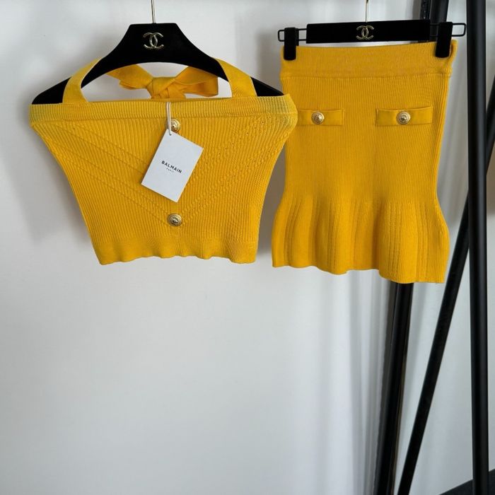 Balmain set потник и пола различни цветове