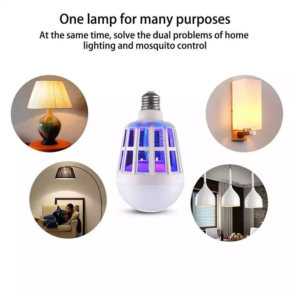 Светодиодная лампа  приманка убийца для комаров и мошек