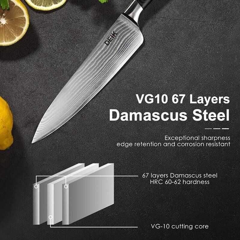 Кухненски Ножове от Дамаска стомана.