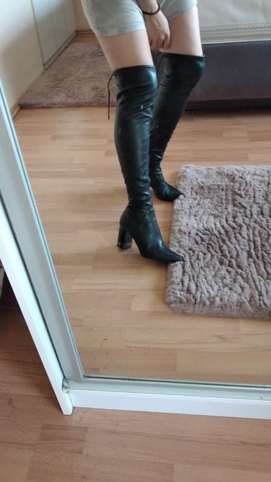 Cizme dama toc patrat