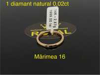 Bijuteria Royal CB : Inel cu 1 diamant natural 0,02ct 14k 2,87gr