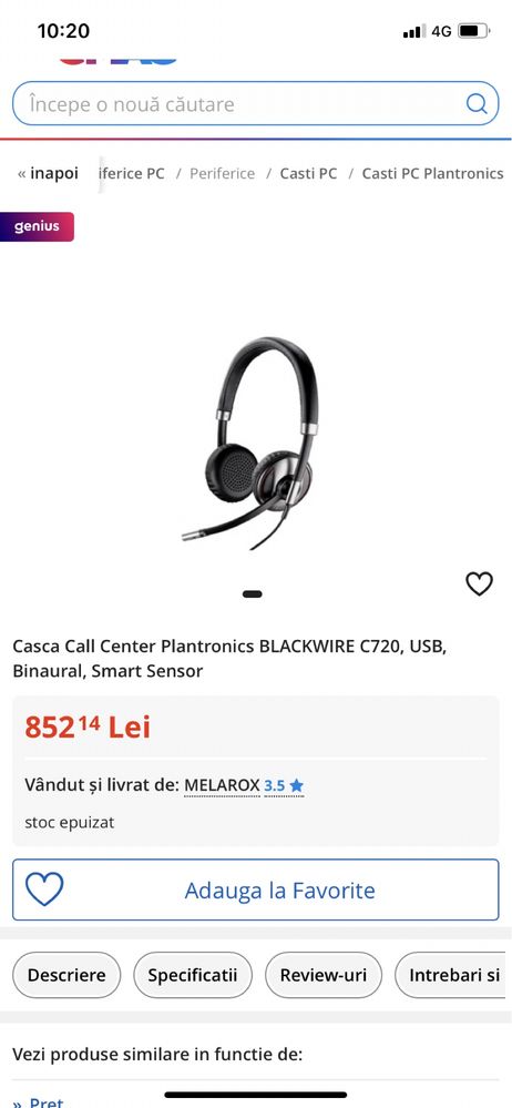 Plantronics casti