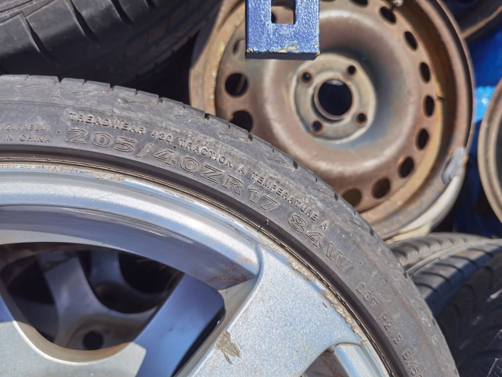 Set 4 jante aliaj 5x100 R17 dotz anvelope vr 205 40 r17