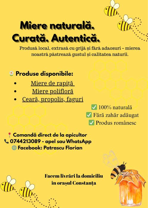 Vând miere naturală
