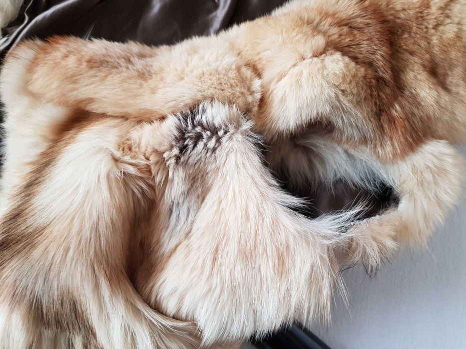 Дамски елек естествен косъм - размер М-Л