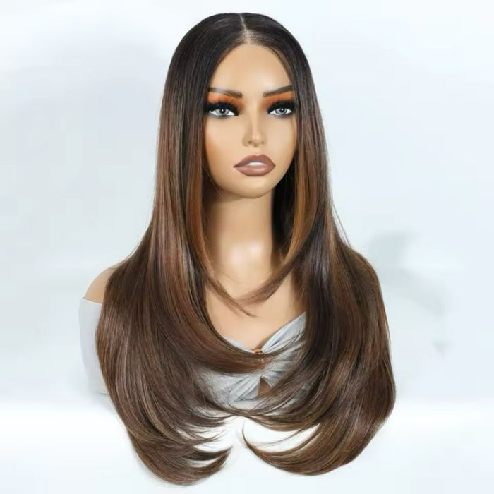 Peruca F703 Front Lace (Daira-Shop.ro) Satena Cu Suvite Blonde Ombre