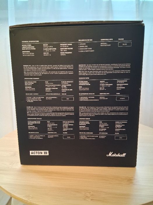 Noua, sigilata Boxa Marshall Acton 3 Bluetooth,60w,aux in