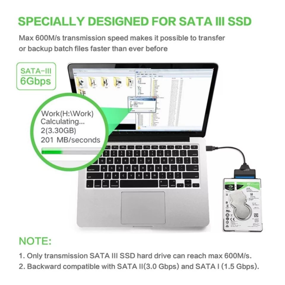 Переходник SATA для SSD 2.5 и HDD 2.5, САТА, адаптер, жесткий диск