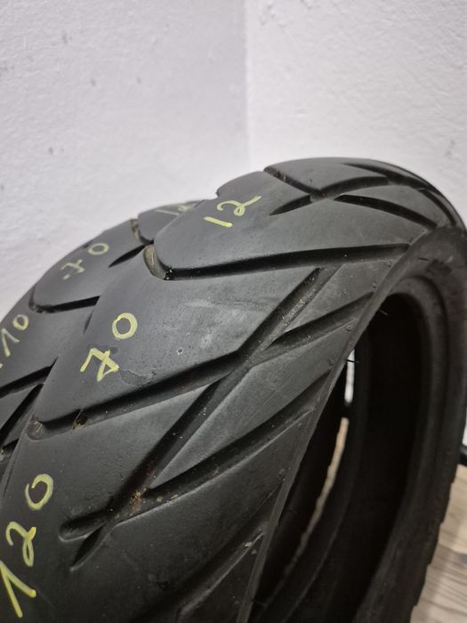 Set anvelope moto 110 70 12 cu 120 70 12 Duro
