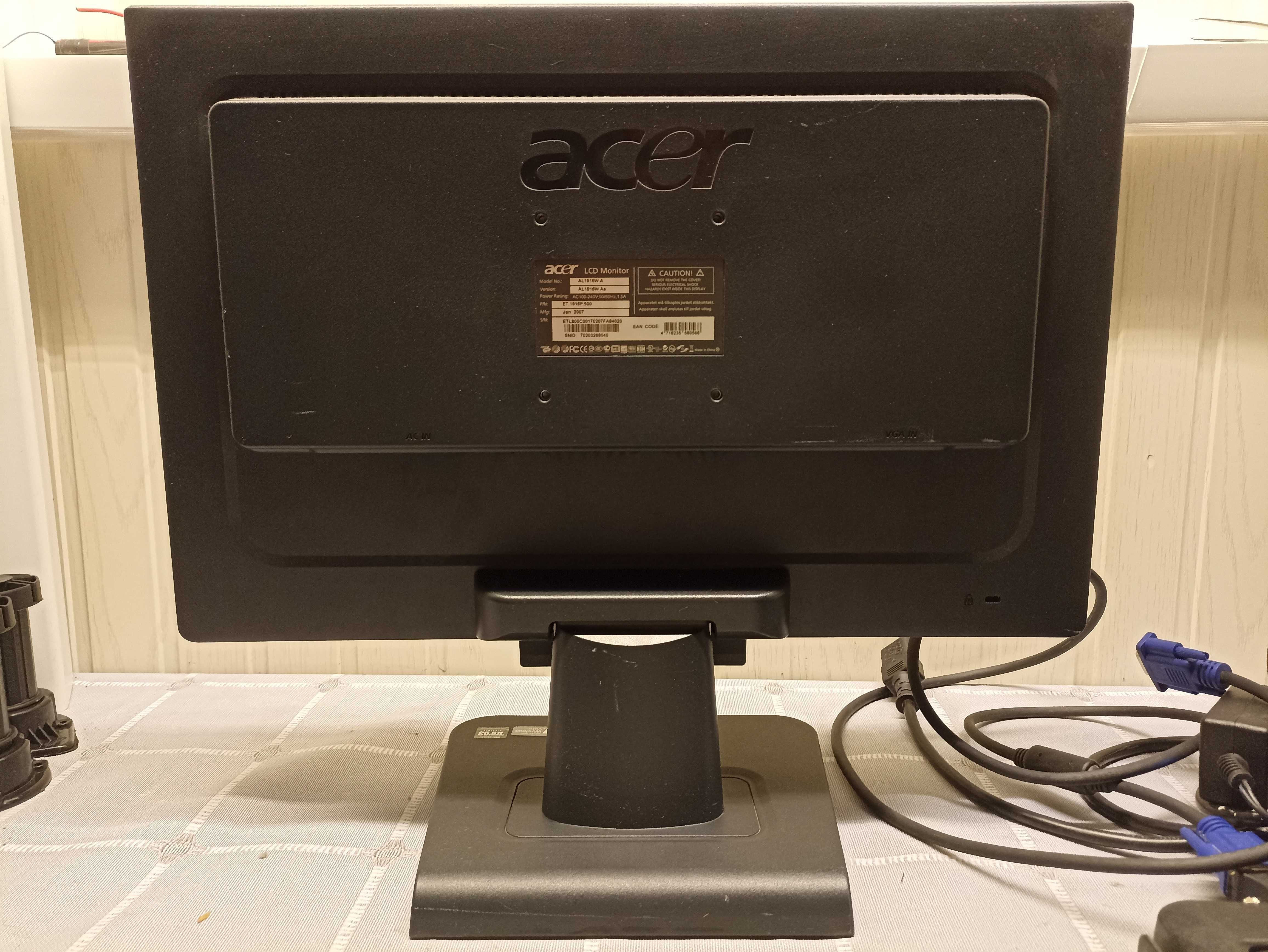 Монитор Acer 19" AL1916W, 1440x900, 75 Гц