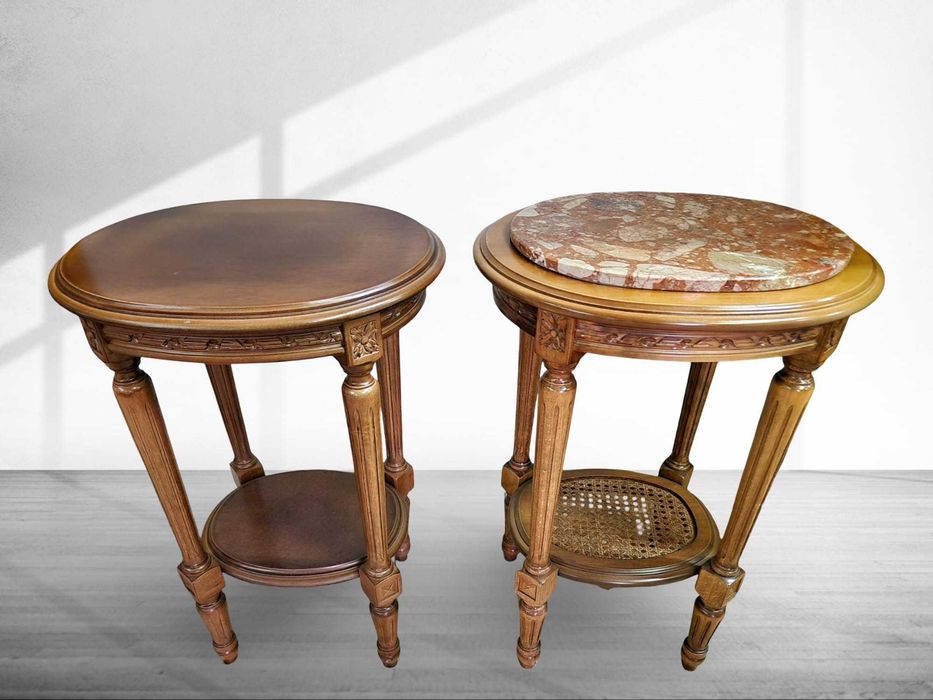 Два броя елегантни помощни маси в стил "ЛУИ XVI"