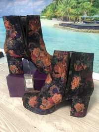 Botine nr 37 colorate cu imprimeu floral Primark (transport gratuit)