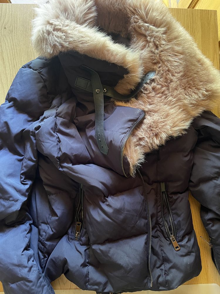 Яке с пухена яка Zara размер М