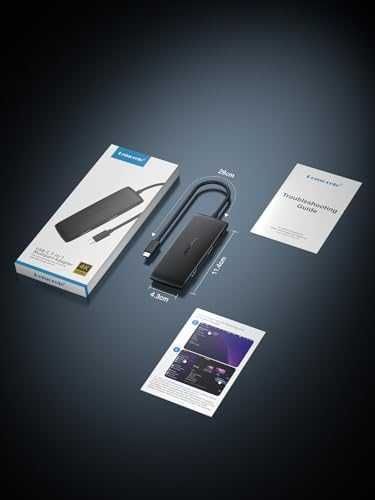 Нов хъб Докинг станция 7-в-1 USB C, двойно 4K HDMI, зареждане 100W