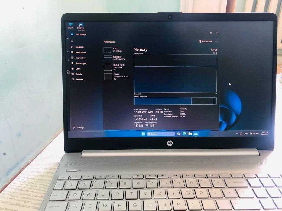 Hp Noutbuk,Protsessor: Intel Core i5-1135G7, 2.40GHz
