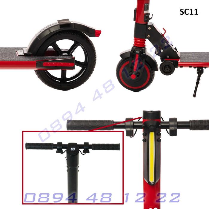 Цветен малък детски електрически скутер тротинетка LED дисплей bluetoo