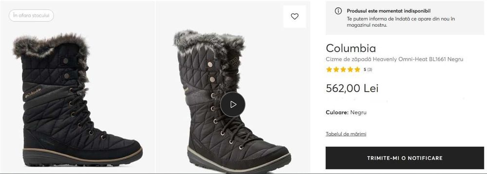 Cizme noi, îmblanite - masura 36