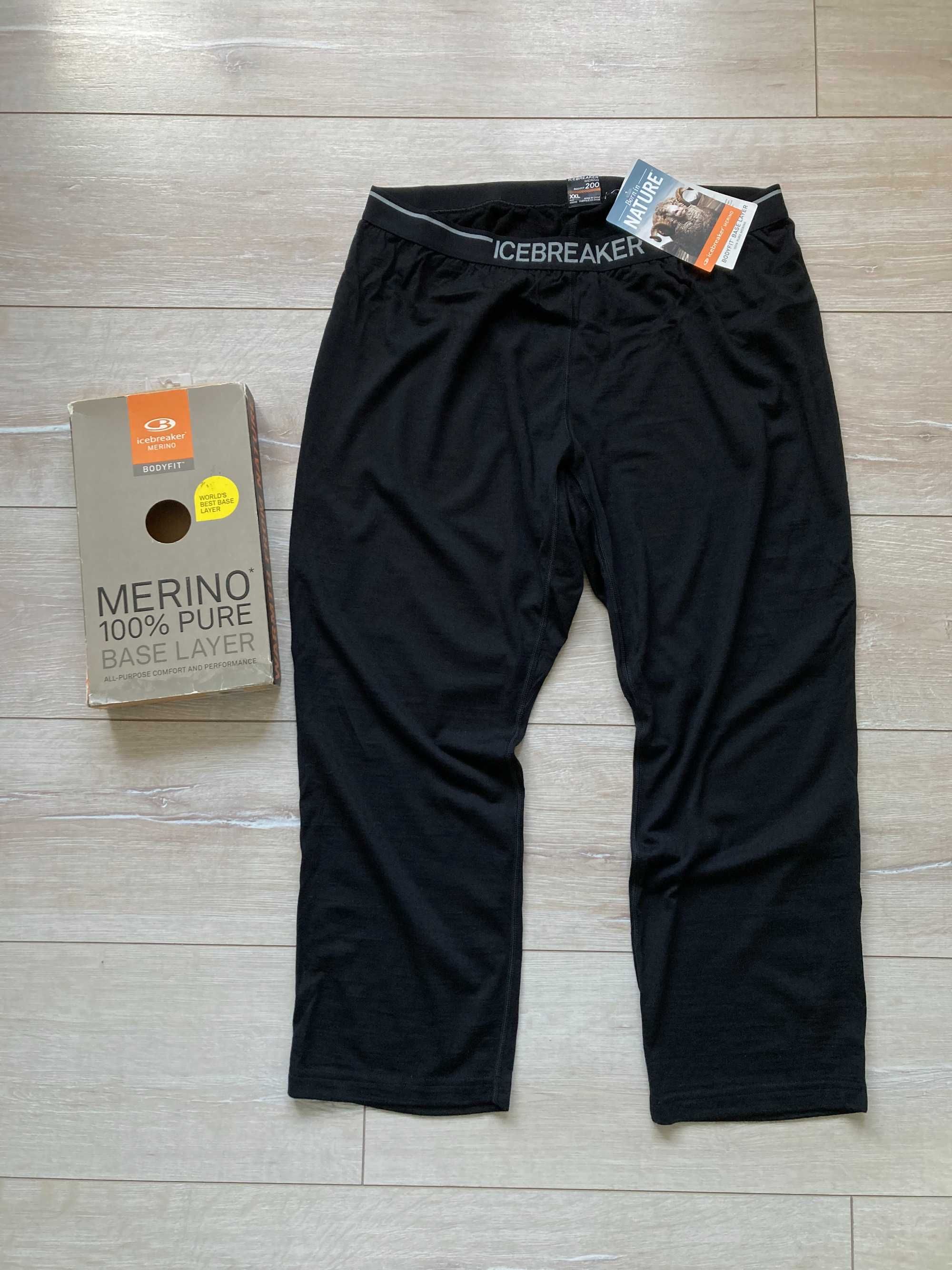 НОВ Icebreaker OASIS Merino 200 BODYFIT 3/4 мъжки клин размер XXL