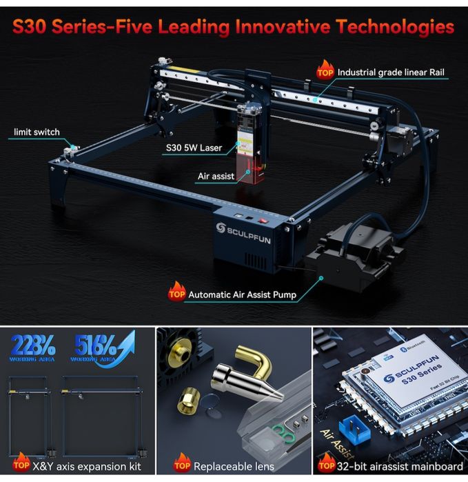 Masina de gravat SCULPFUN S30