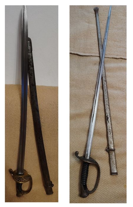Sabie franceza ofiter infanterie model 1845 si 1855 originale