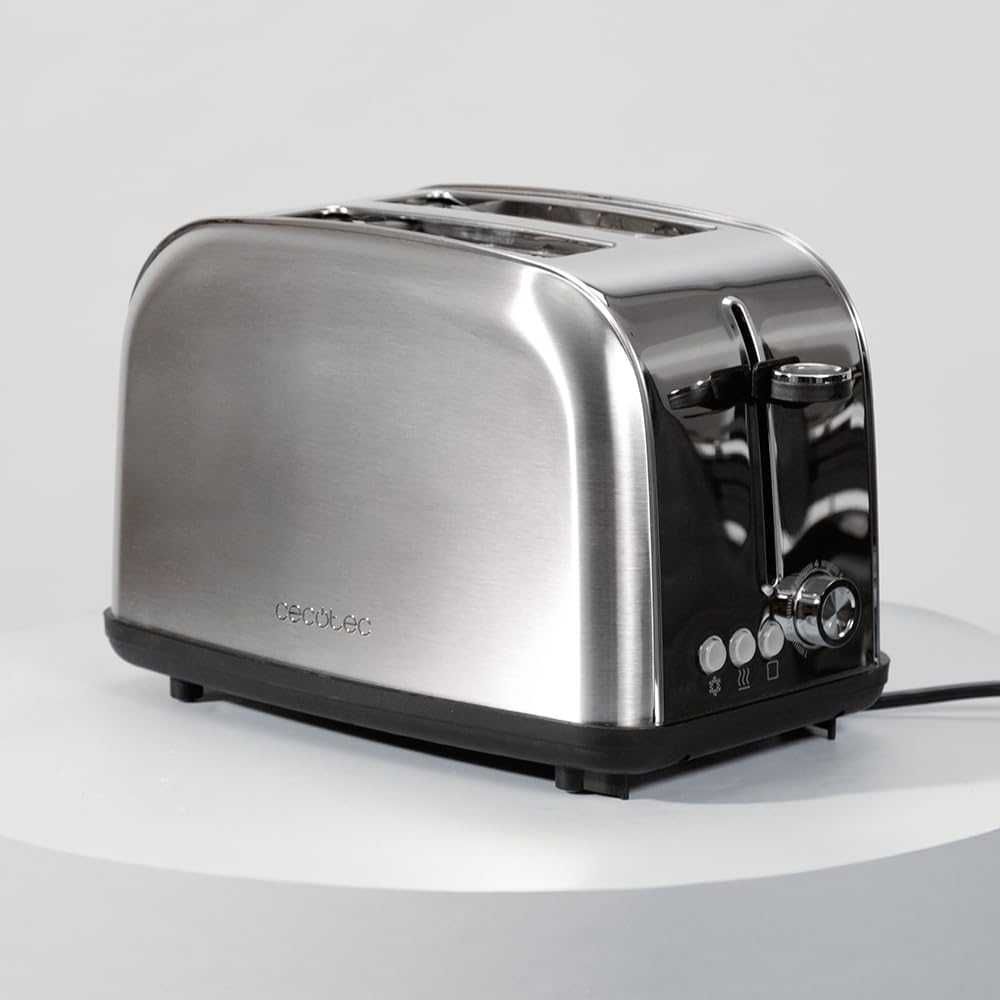 Тостер Cecotec Toastin' time 850 Inox Long Lite, 850W, 2 филийки, Inox